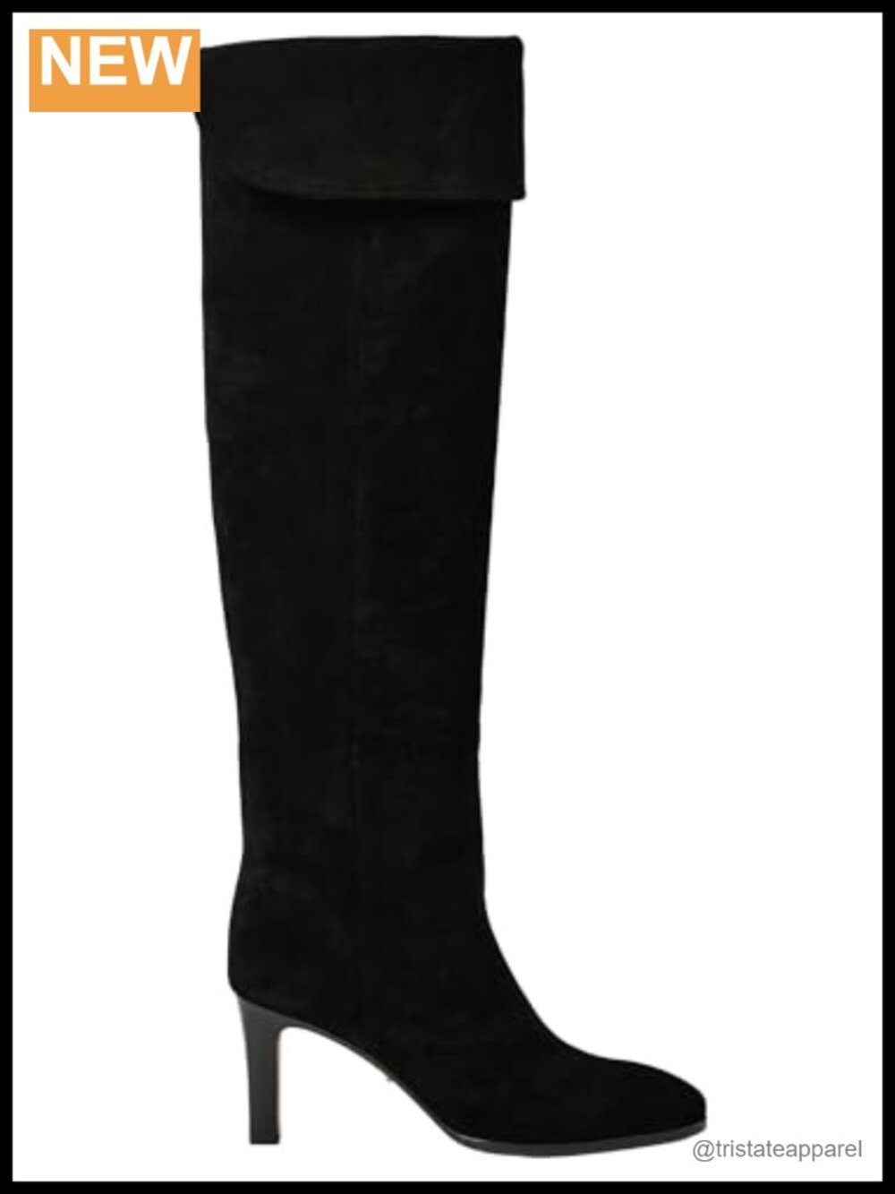 Luxuriously Soft Black Suede Over the Knee Boot